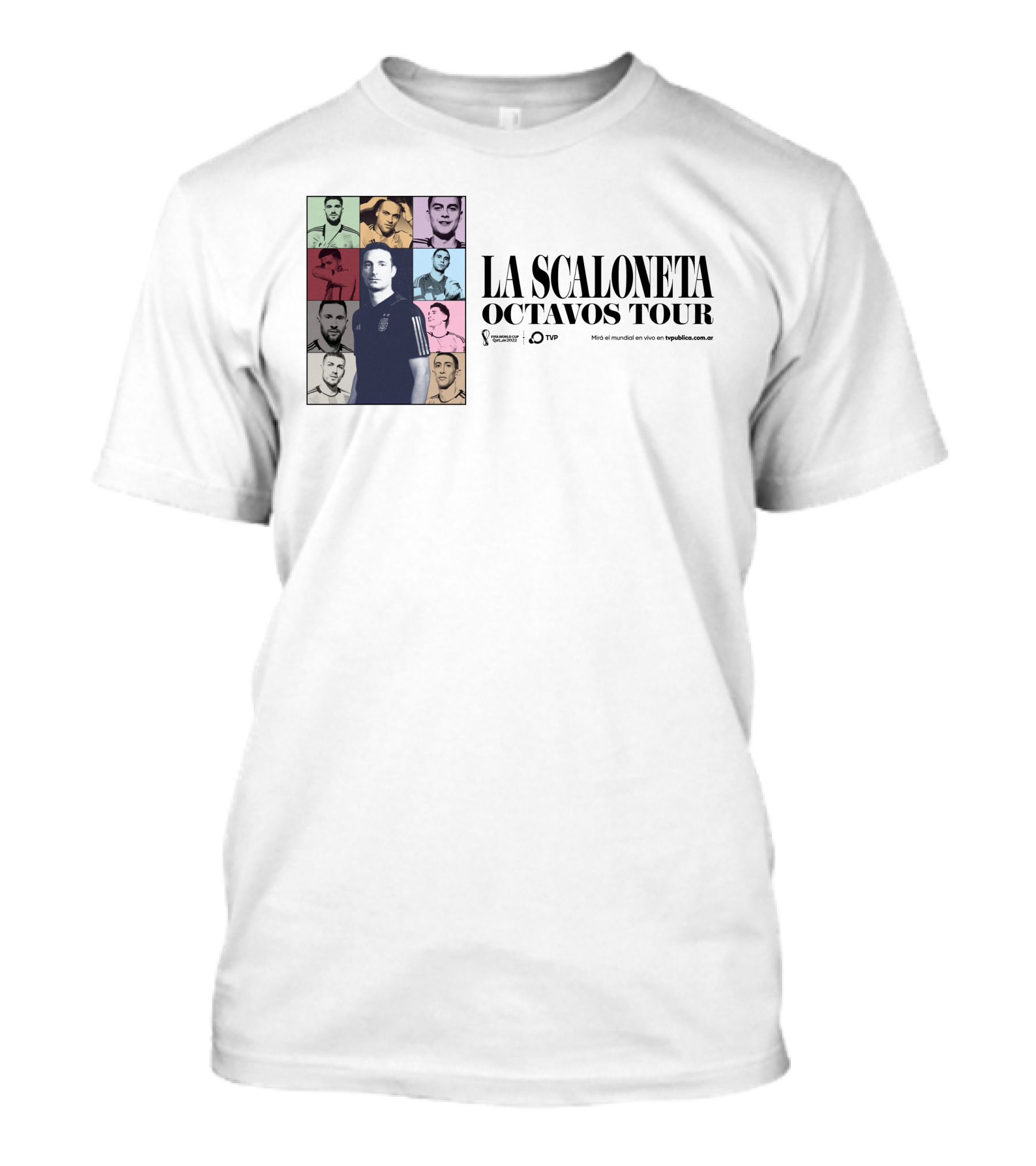 La Scaloneta Octavos Tour Mundial Futbol TyC Sports TVP HYPERBOLE Argentina Soccer Team T-Shirt