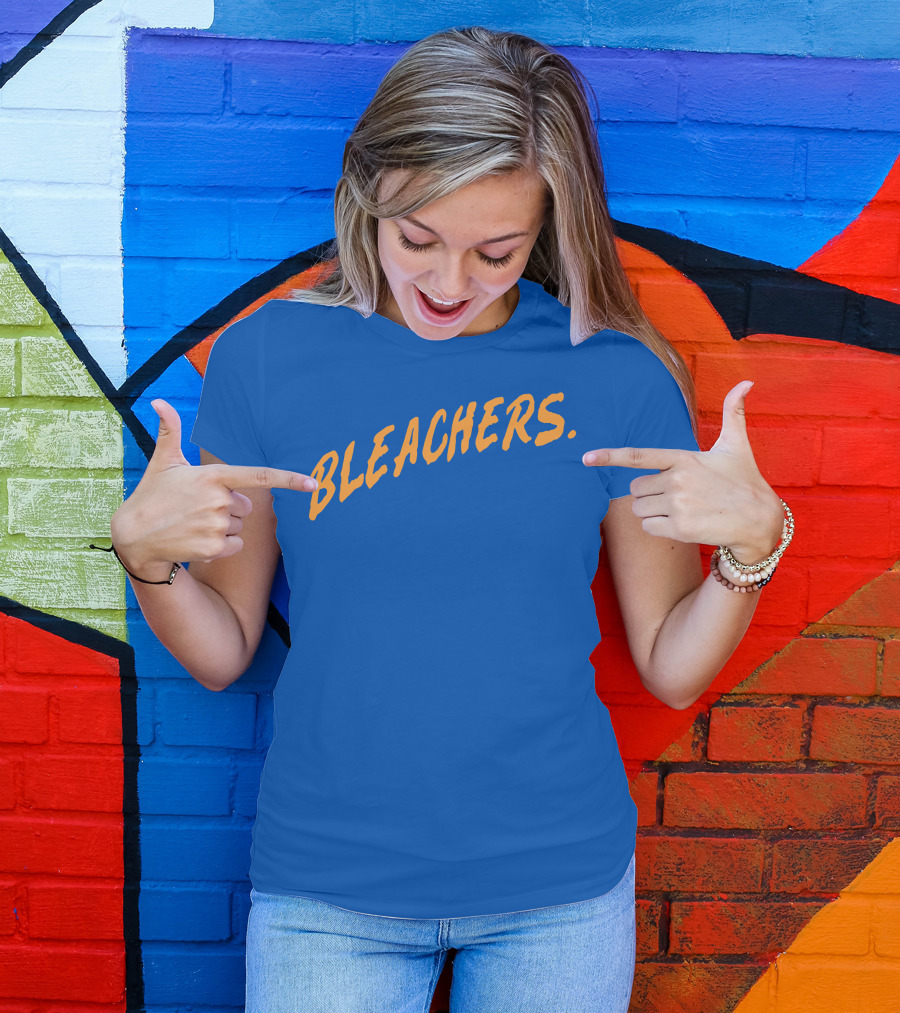 Bleachers Bold Arch Text On Blue T-Shirt