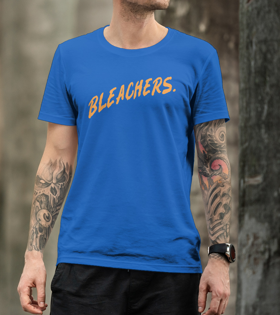 Bleachers Bold Arch Text On Blue T-Shirt