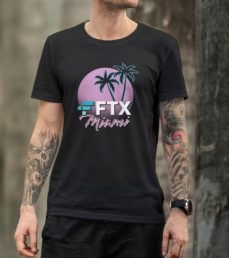 Dan Le Batard Show With Stugotz FTX Miami Palms Retro Sun T-Shirt