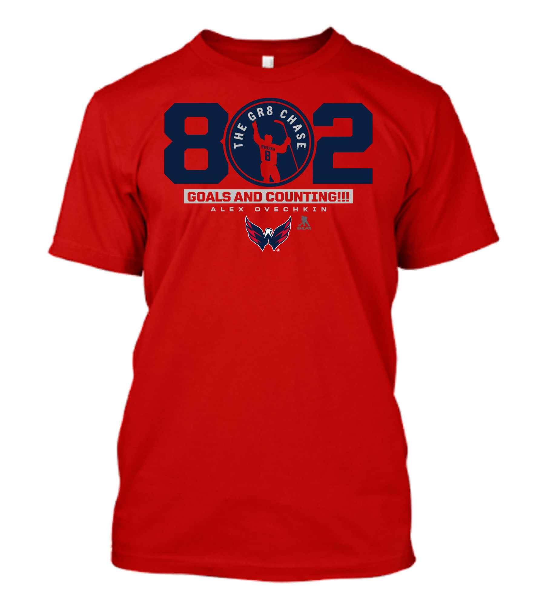 NHL 802 The Gr8 Chase Goals And Counting Alex Ovechkin T-Shirt