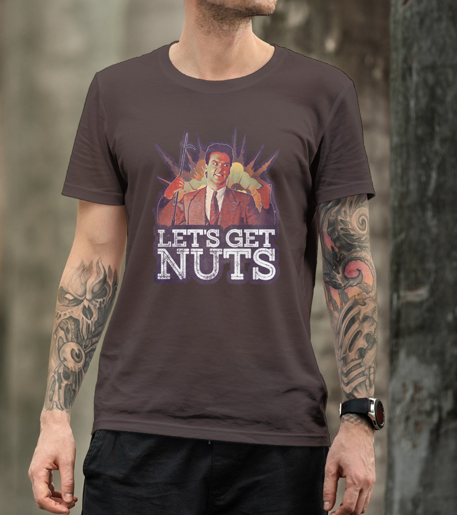 Let's Get Nuts Batman Joker Homage Explosion Scene T-Shirt