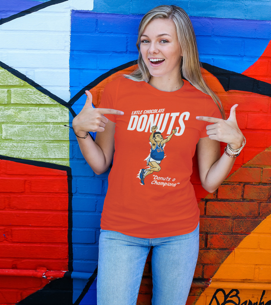 LITTLE CHOCOLATE DONUTS USA Donuts O Champions T-Shirt