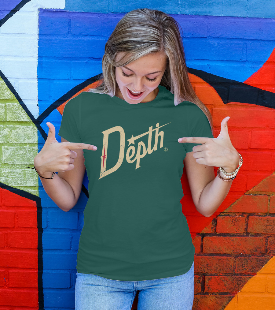 Depth Parody Vintage Style Text With Star Accent T-Shirt