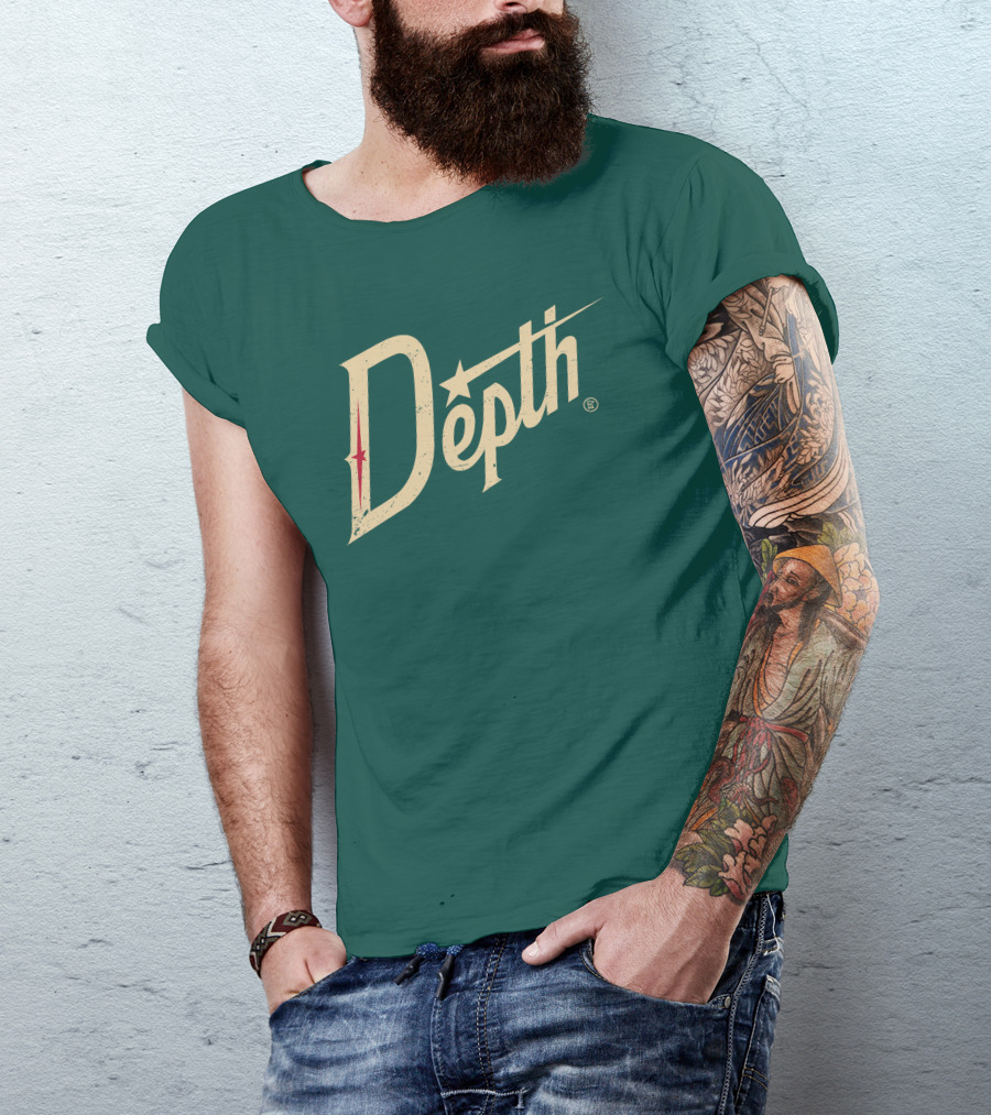 Depth Parody Vintage Style Text With Star Accent T-Shirt