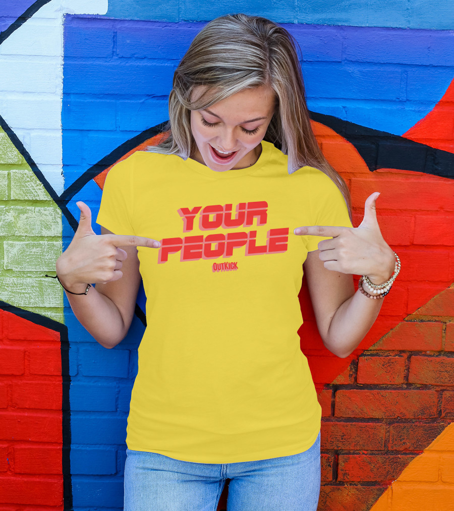 Your People Outkick Red Text T-Shirt