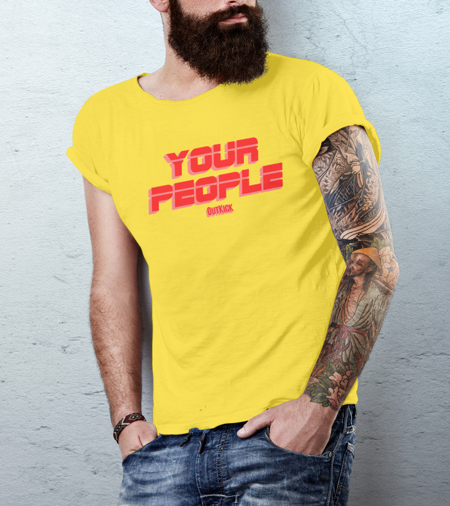 Your People Outkick Red Text T-Shirt