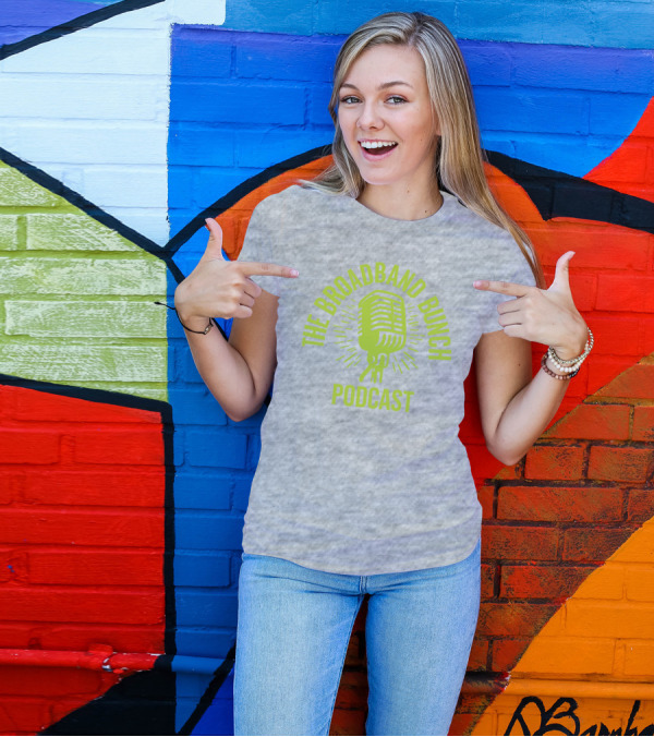 The Broadband Bunch Podcast Microphone T-Shirt
