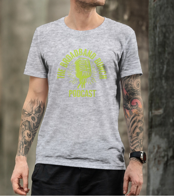 The Broadband Bunch Podcast Microphone T-Shirt