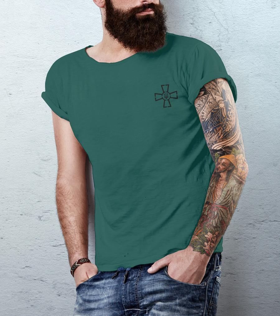 Zelenskyy Ukrainian Air Force Emblem Design With Cross And Tryzub T-Shirt
