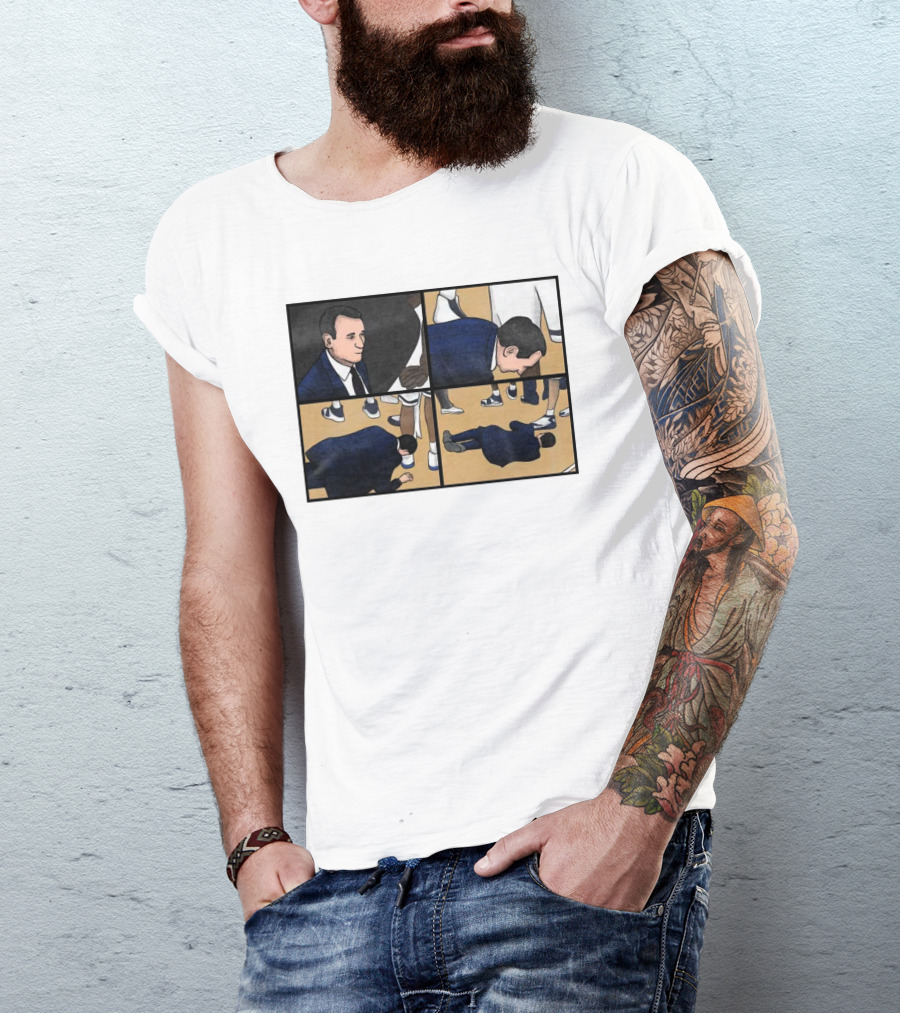 Dave Portnoy On-Court Collapse Comic Panel T-Shirt