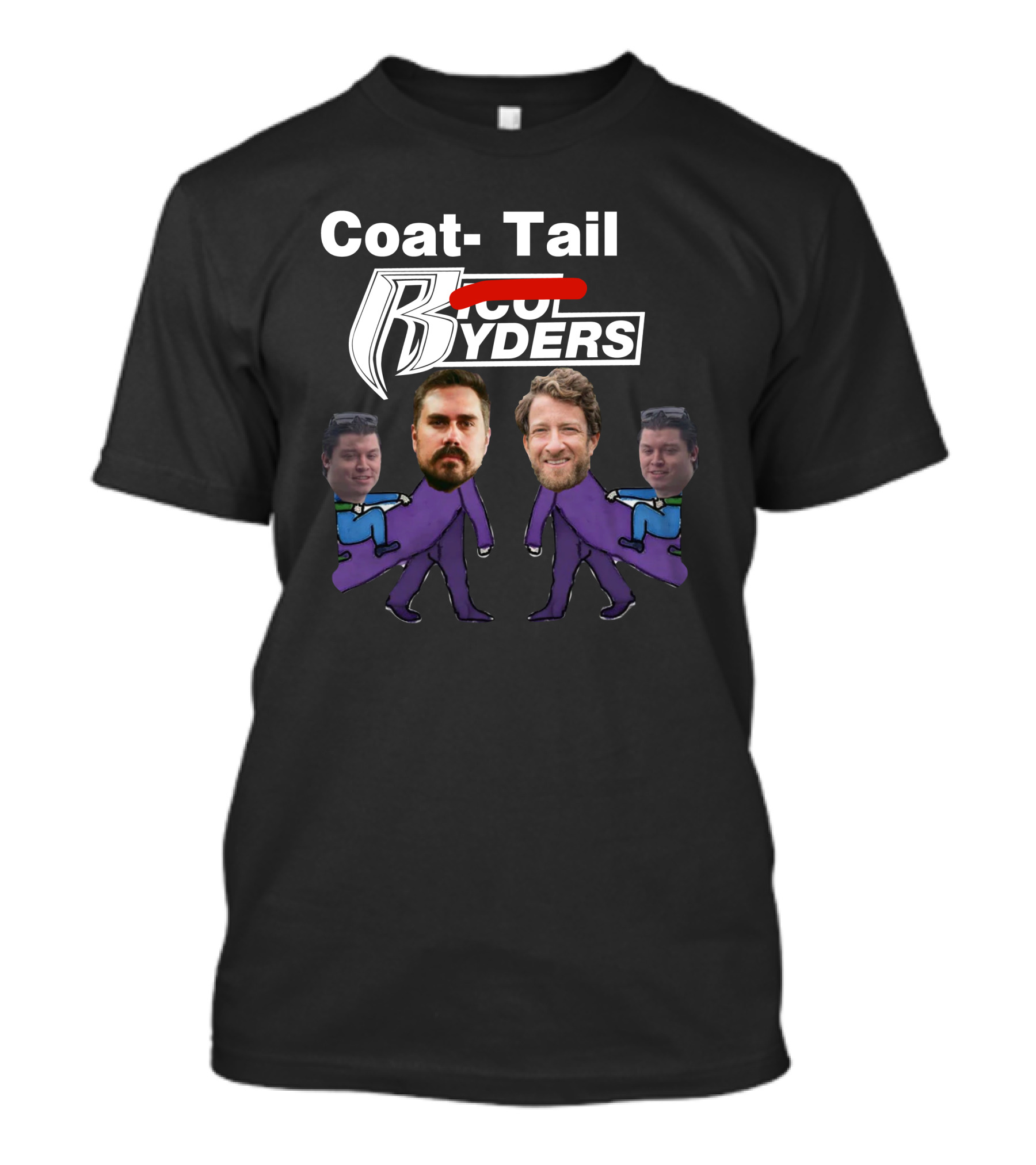 Dave Portnoy Coat-Tail Ryders Cartoon Characters With Faces T-Shirt