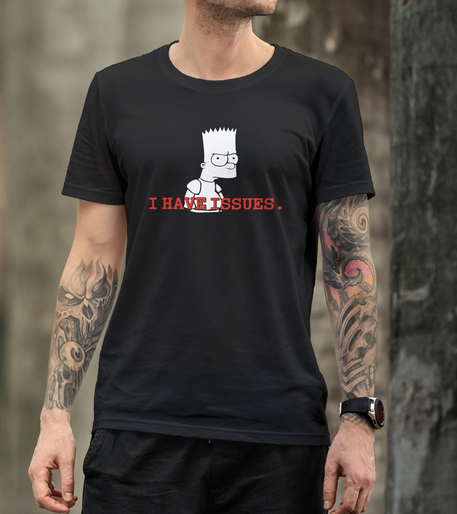 Bart Simpson I Have Issues Iconic Character T-Shirt