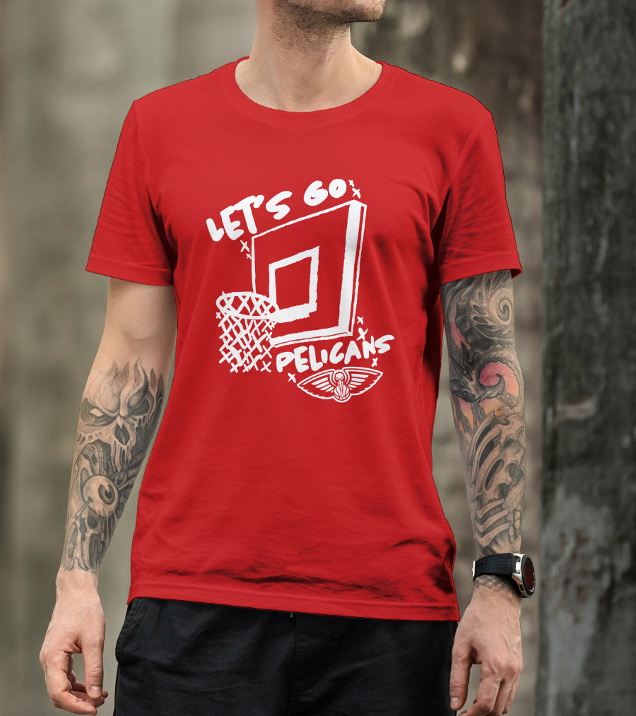 Let's Go Pelicans Basketball Hoop T-Shirt