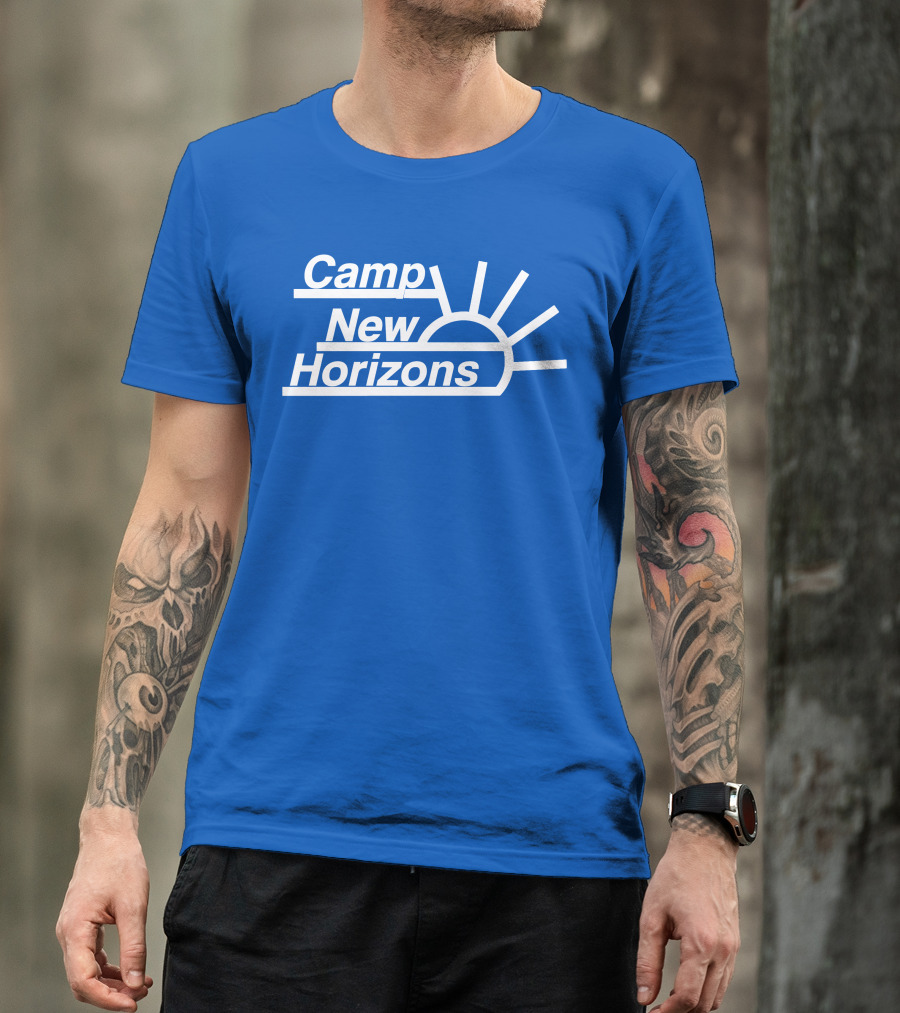 Camp New Horizons Camper Sunrise T-Shirt