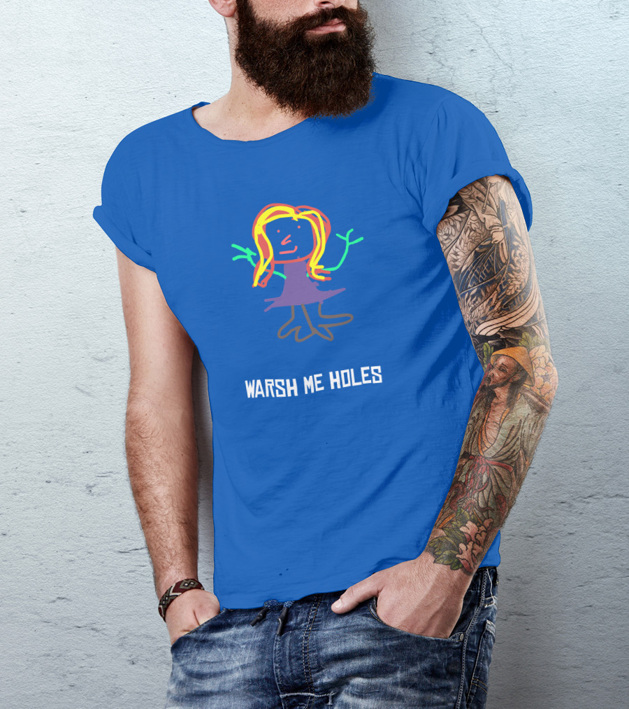 Deirdre Warsh Me Holes Colorful Stick Figure T-Shirt
