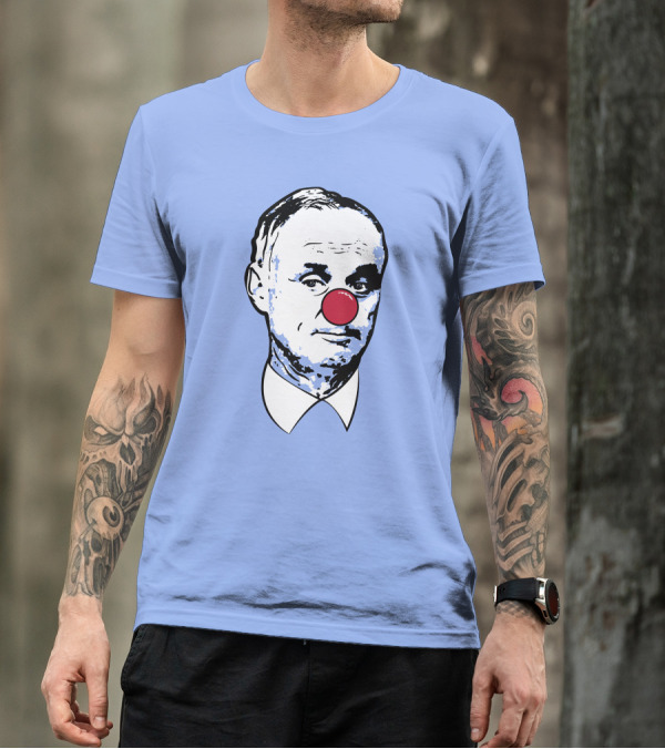 Clown Rob Manfred Blue Background Red Nose T-Shirt