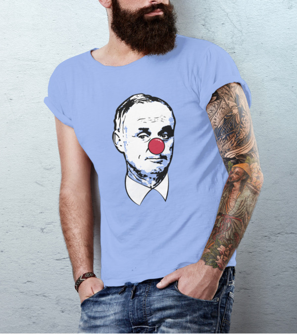 Clown Rob Manfred Blue Background Red Nose T-Shirt