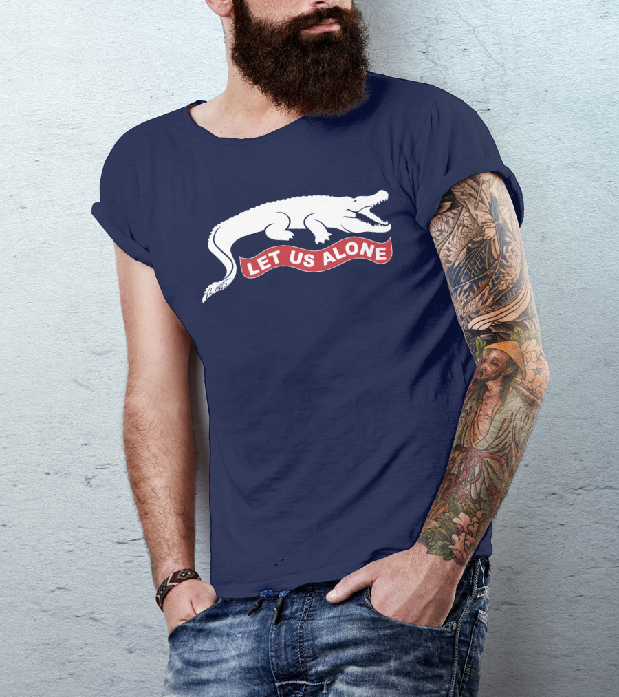 Gov Ron Desantis Gator Let Us Alone Alligator Emblem T-Shirt