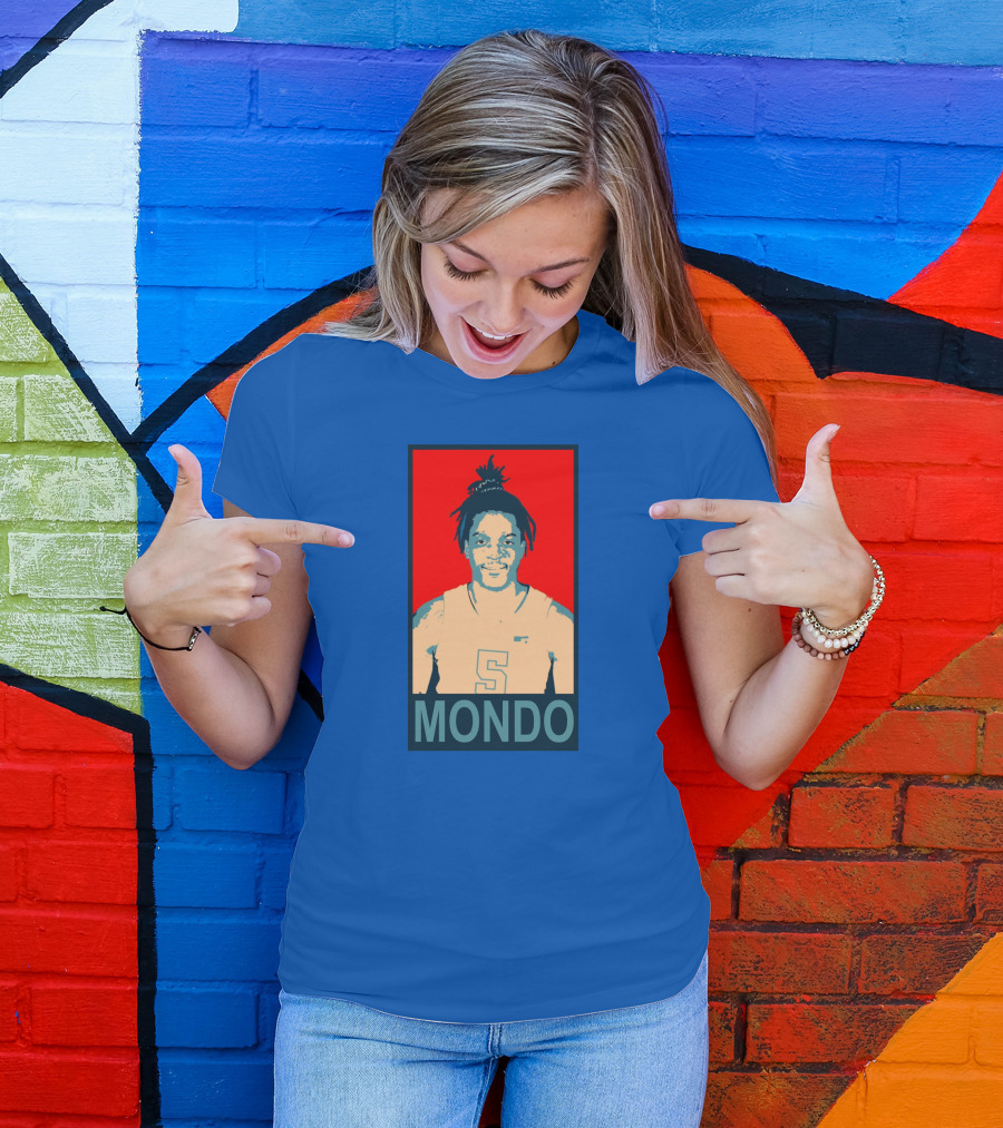 Armando Bacot Mondo Number 5 Red And Blue T-Shirt