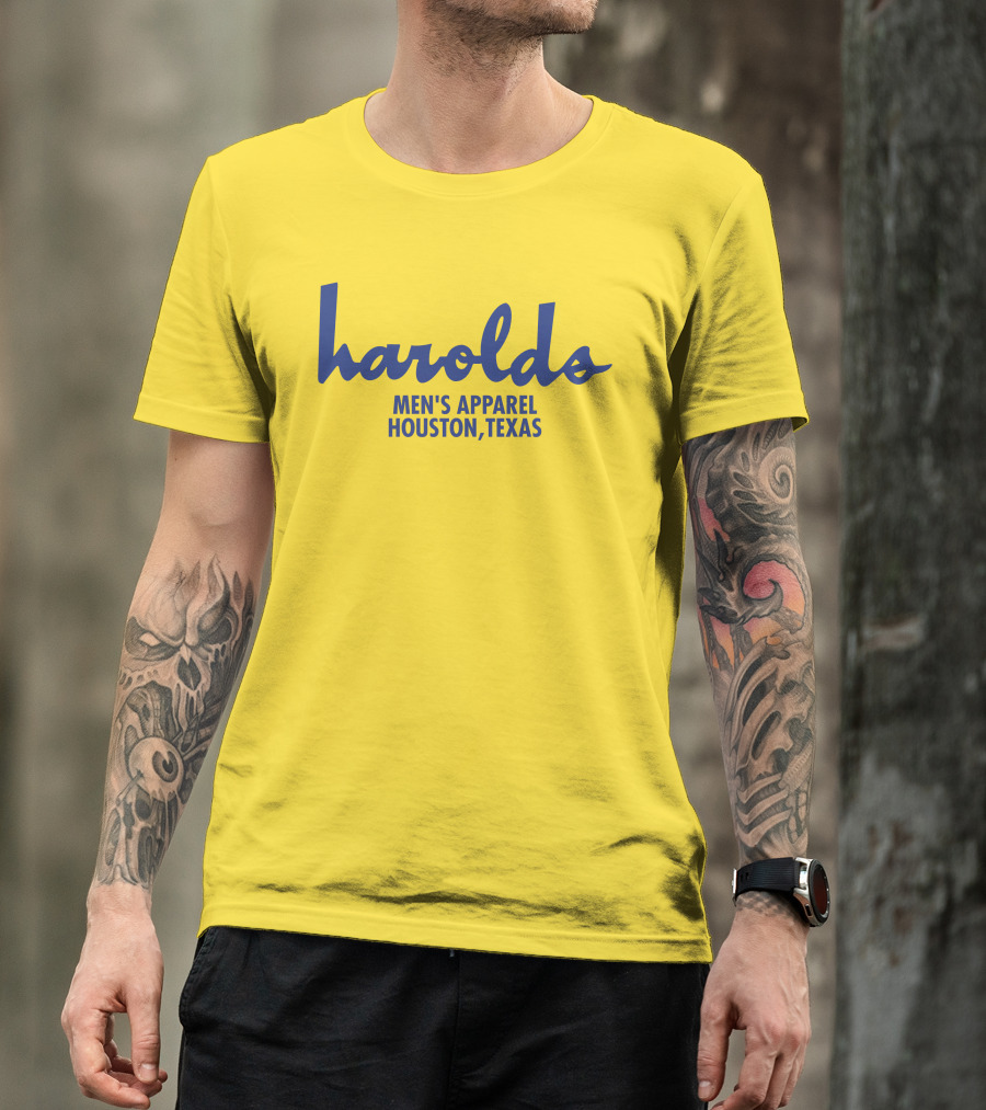 Harolds Men's Apparel Houston Texas Vintage Super 70s Sports Store Earl Campbell T-Shirt