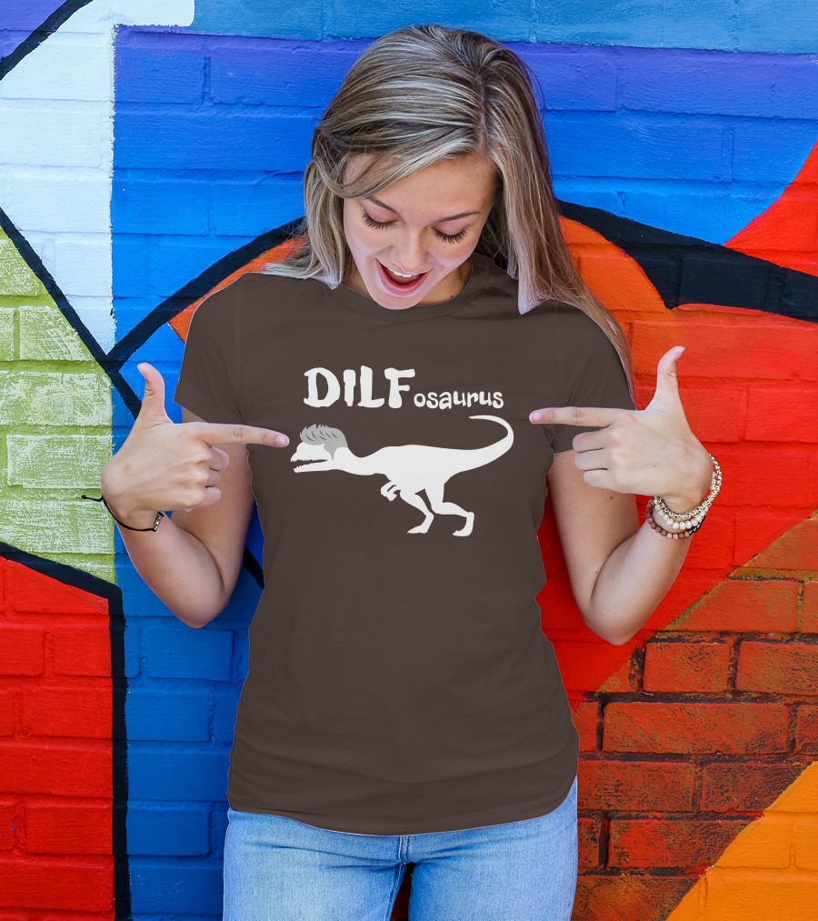Fossil Daddy Store DILFosaurus Dilophosaurus Fossil Daddy T-Shirt