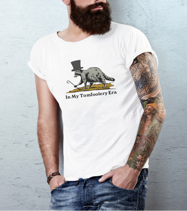 Shithead Steve Store Raccoon Top Hat Cane In My Tomfoolery Era T-Shirt