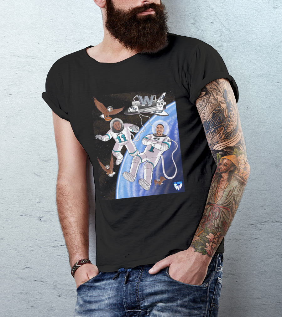 Aj Brown Flying High Baby Eagles TNF 8-0 Space Victory T-Shirt