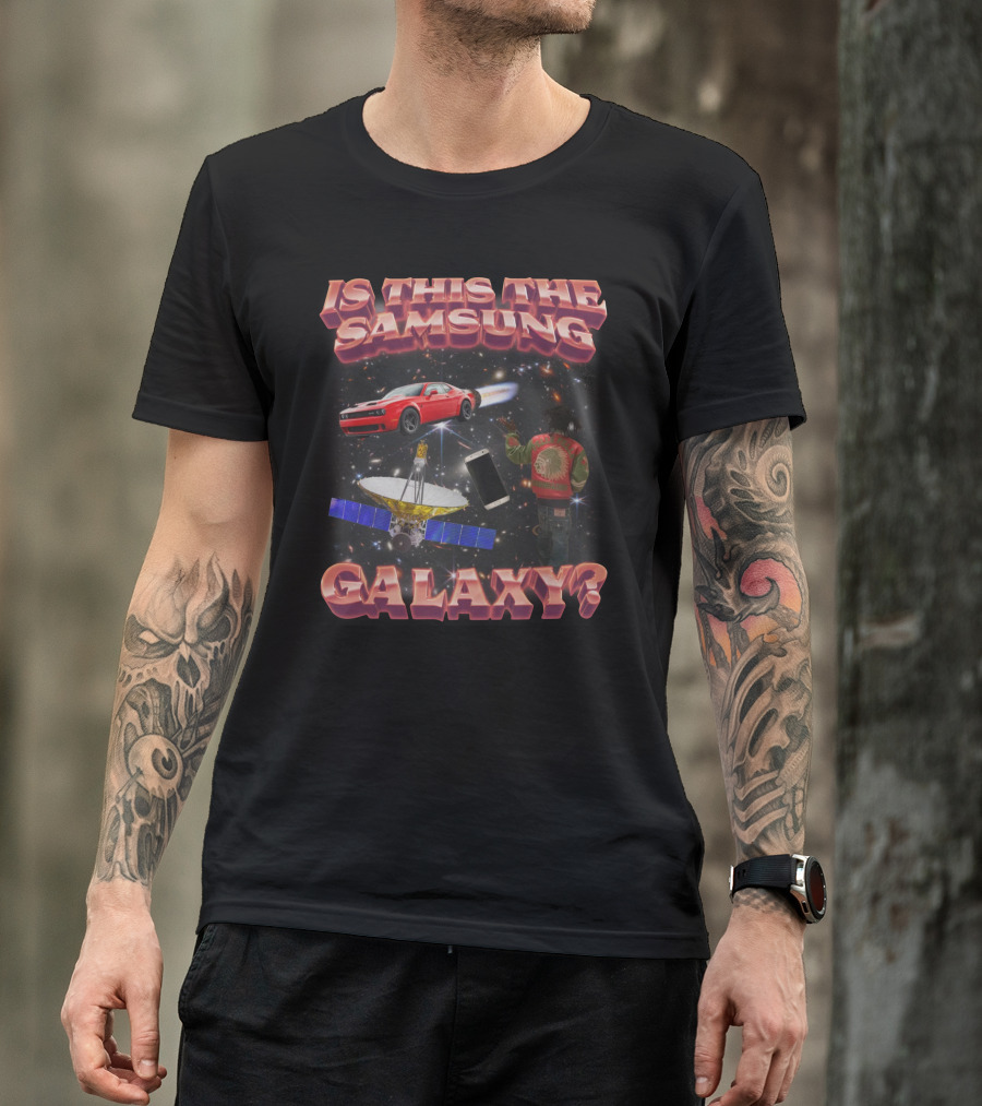 Is This The Samsung Galaxy Red Car Space Satellite Phone T-Shirt
