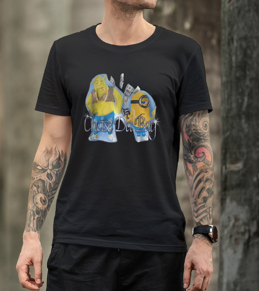 Chase Da Bag Shrek Minion Money T-Shirt