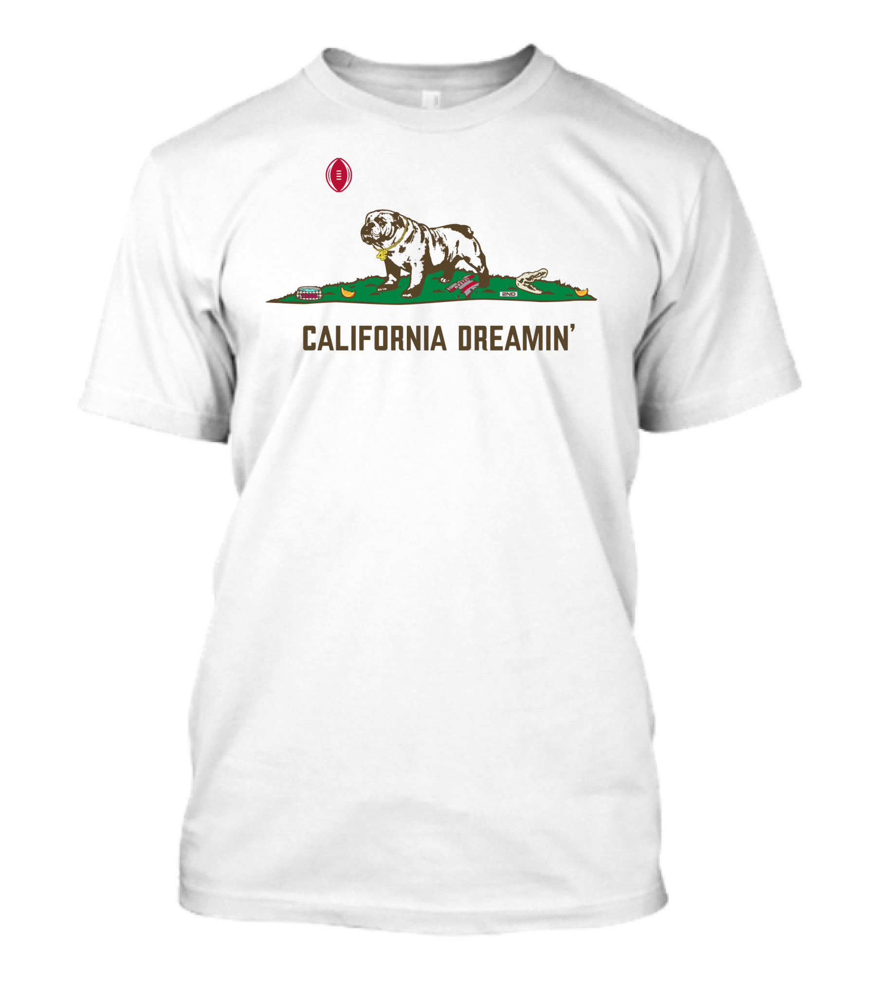 California Dreamin Georgia Football Playoff Bulldog Scene T-Shirt