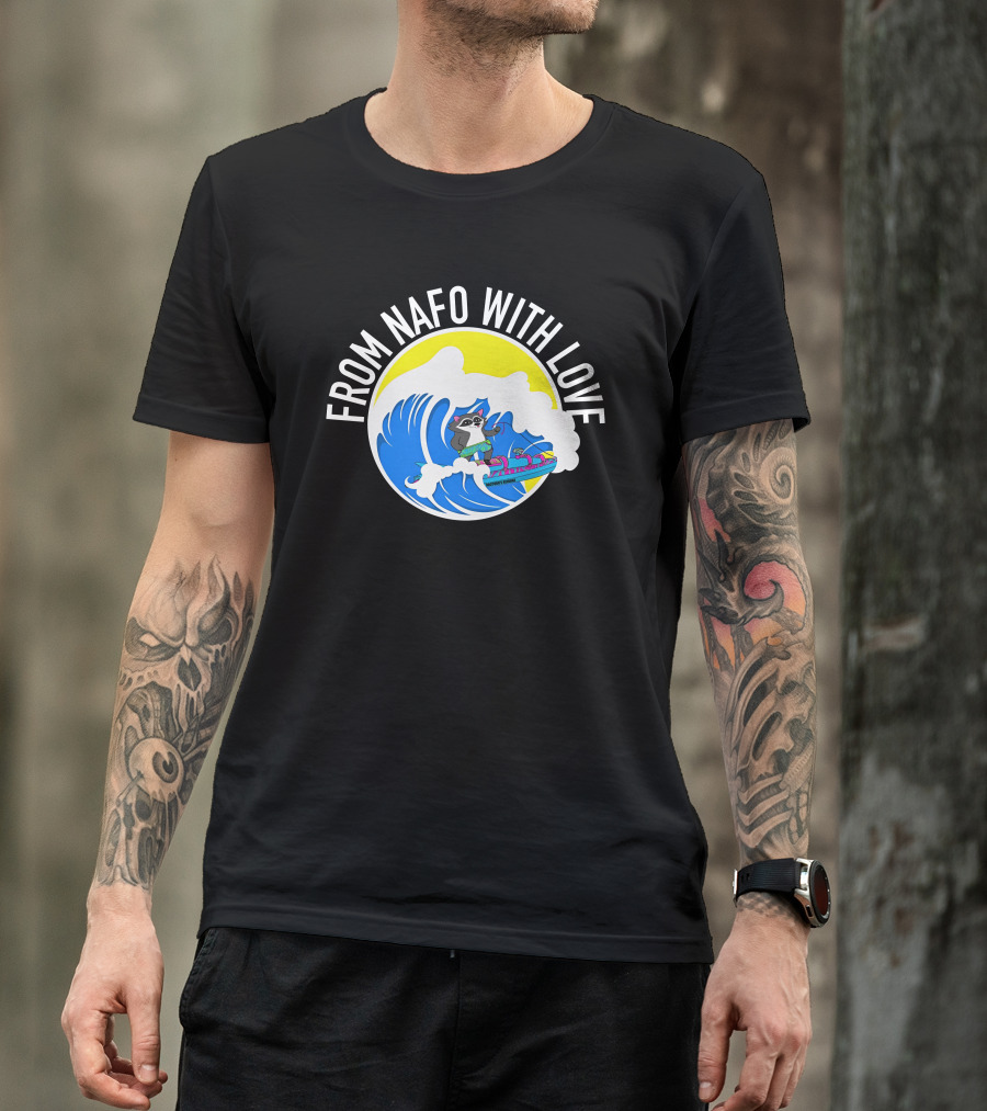From Nafo With Love Surfing Wave T-Shirt
