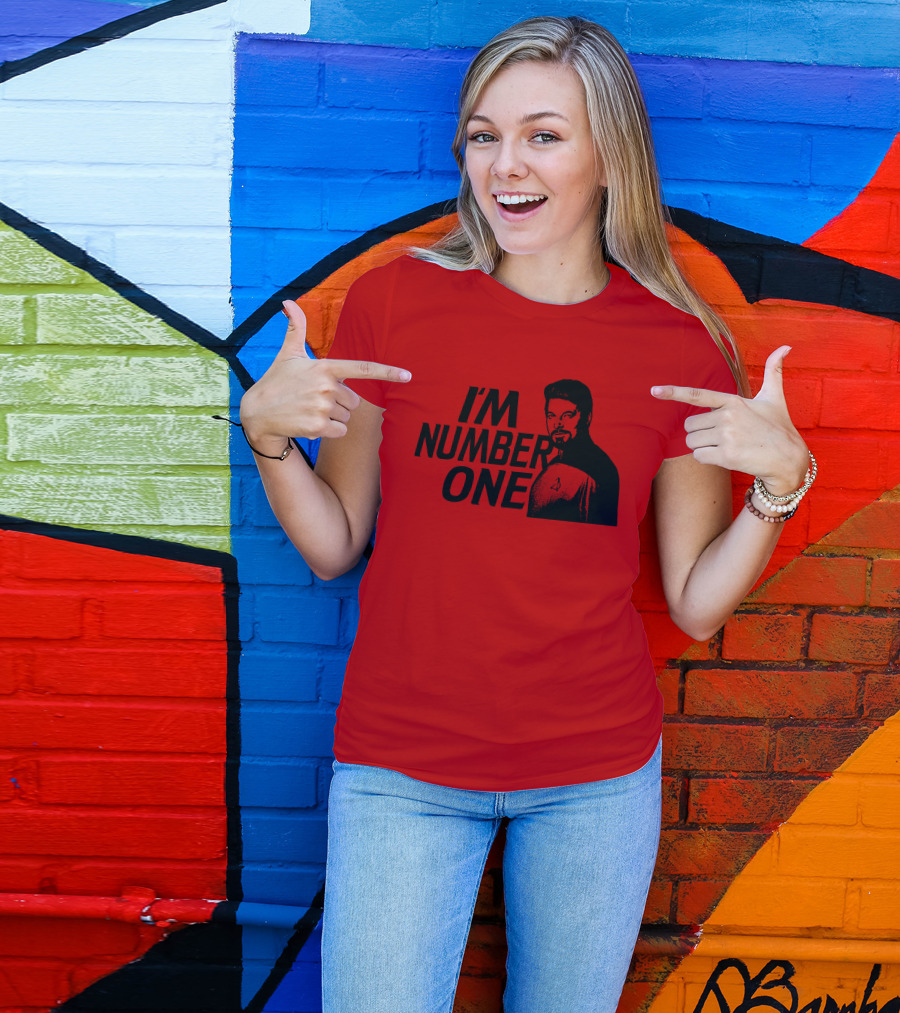 Star Trek I'm Number One Jonathan Frakes Red Crewneck T-Shirt