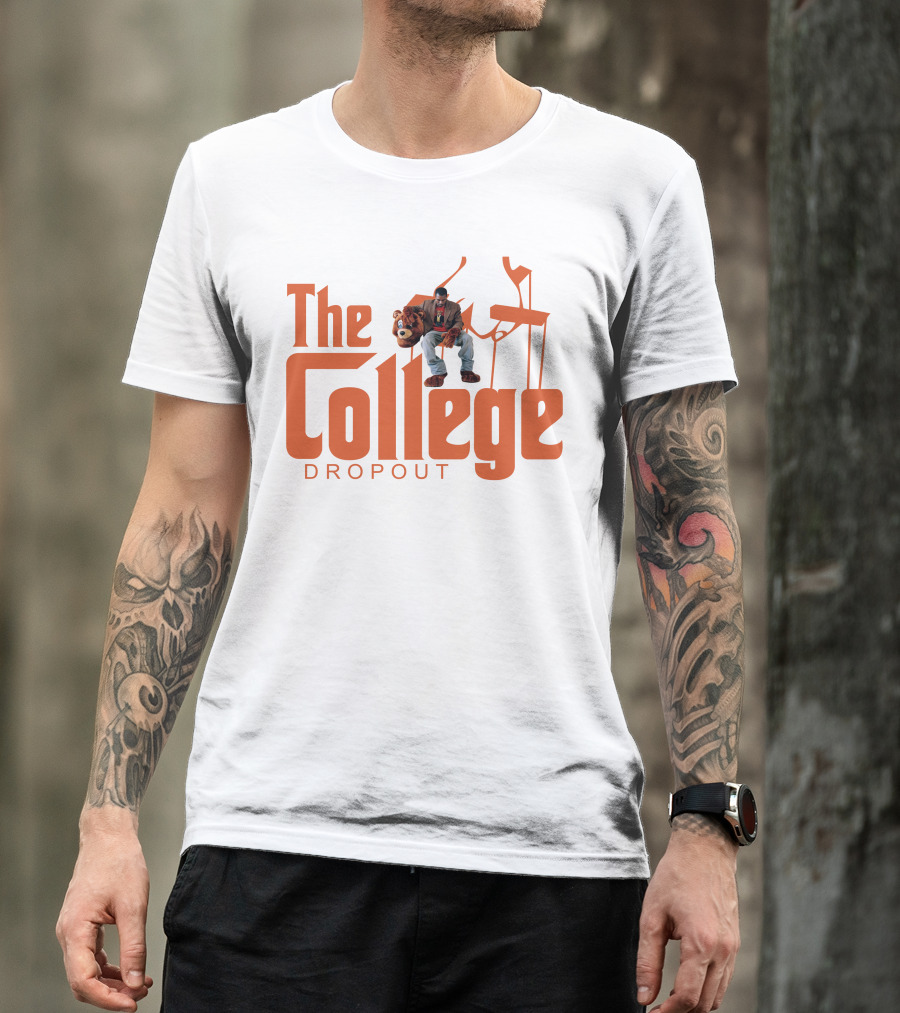 The College Dropout Godfather Parody Art Featuring Iconic Bear Puppet Strings T-Shirt