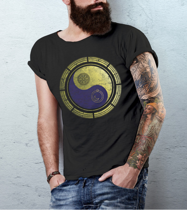 Dimension 20 Yin Yang Symbol With Intricate Circular T-Shirt