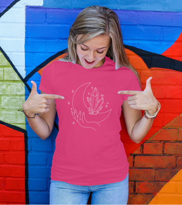 Eleanor Neale Moon Crystal Hand Stars Merch T-Shirt