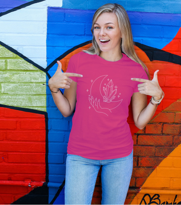 Eleanor Neale Moon Crystal Hand Stars Merch T-Shirt