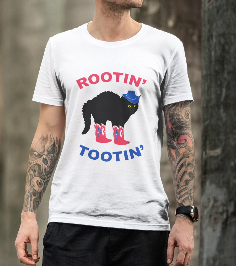 Rootin' Tootin' Cat With Cowboy Hat And Boots T-Shirt
