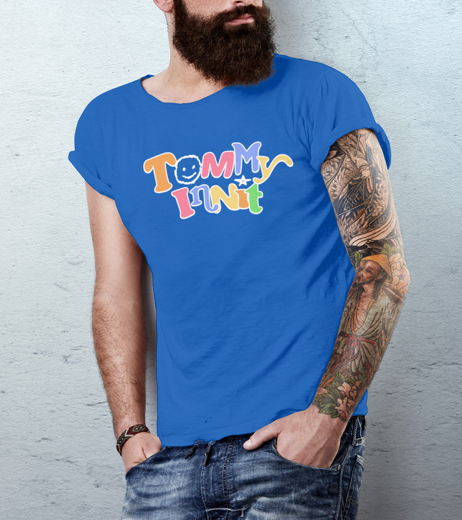 TommyInnit Colorful Text Design With Smiley Face And Star T-Shirt
