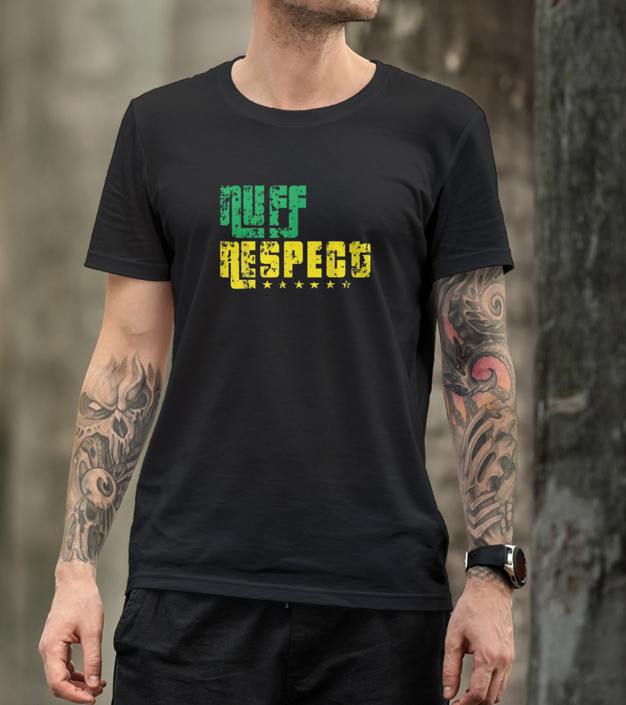 NUFF RESPECT Green Yellow Stars T-Shirt