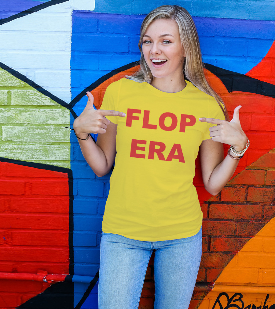 FLOP ERA Yellow Background T-Shirt