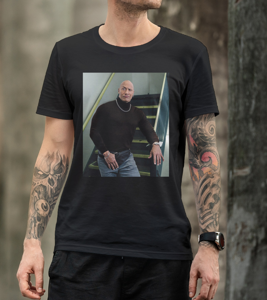 The Rock Iconic 90s Turtleneck Fanny Pack Look T-Shirt
