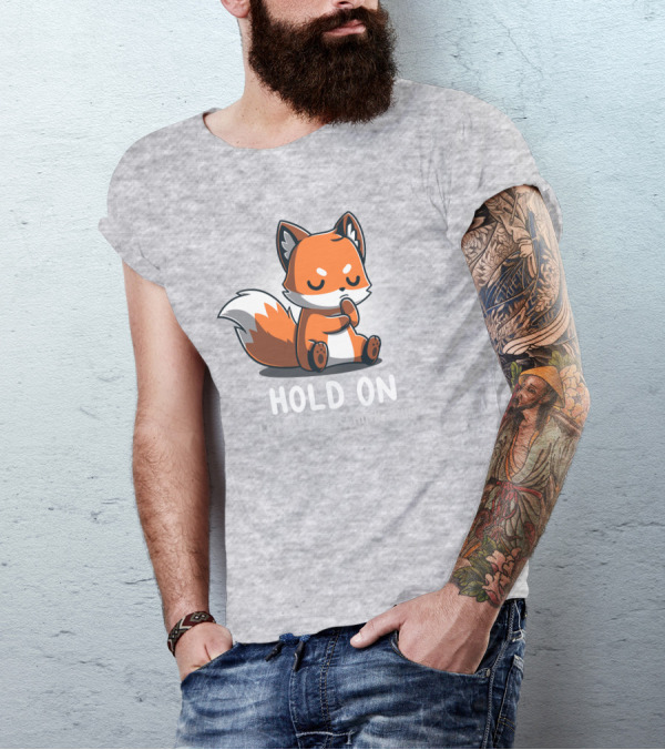 TeeTurtle Hold On Let Me Overthink This Fox T-Shirt
