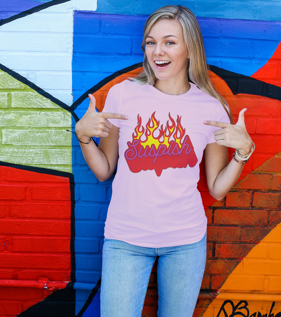 Bailey Sarian Suspish Flame Light Pink T-Shirt