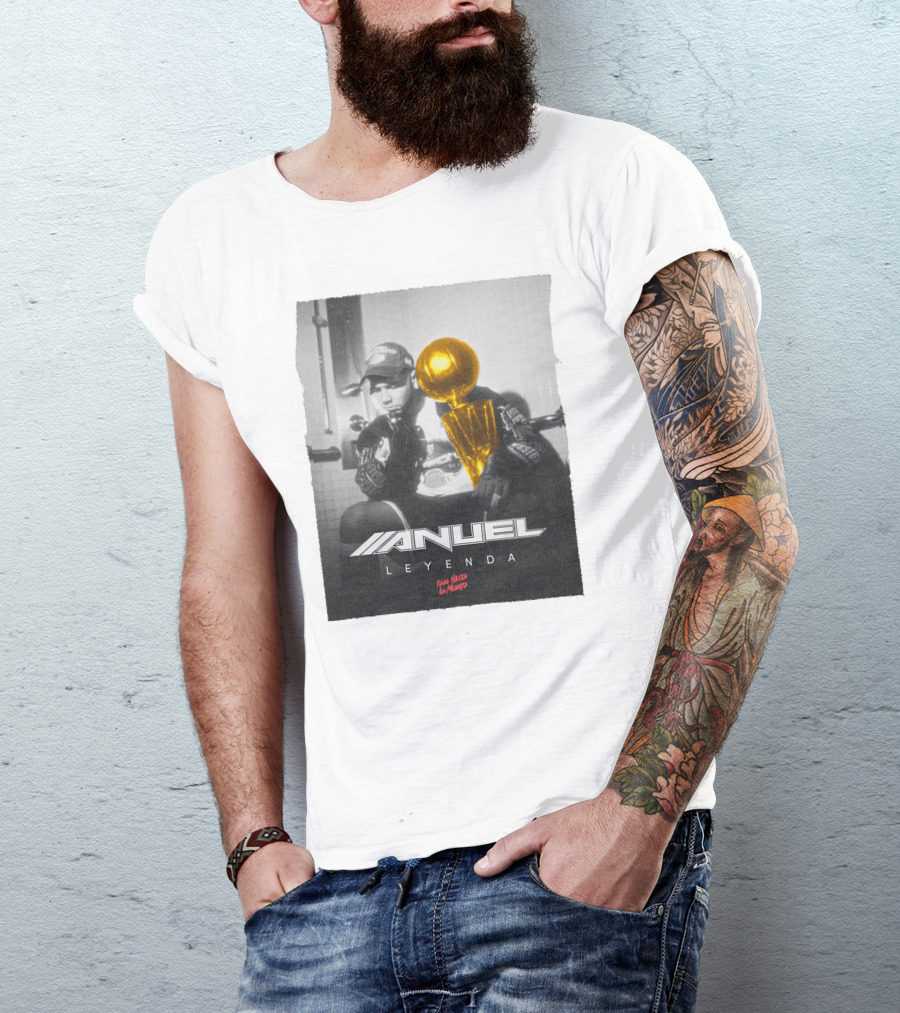 Anuel AA Leyenda Real Hasta La Muerte Gold Trophy T-Shirt