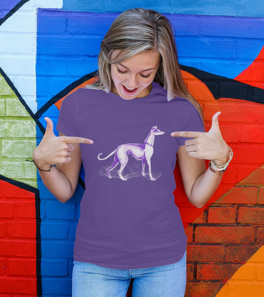 Purple Greyhound Dog Merch T-Shirt