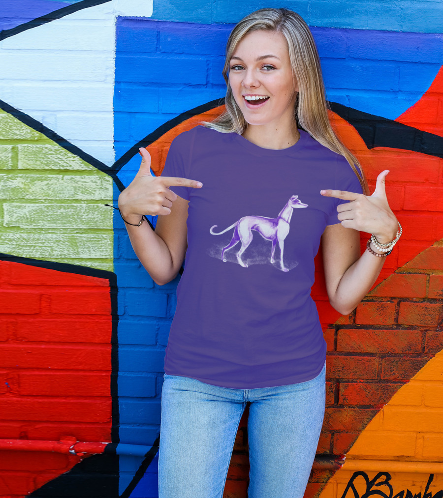 Purple Greyhound Dog Merch T-Shirt