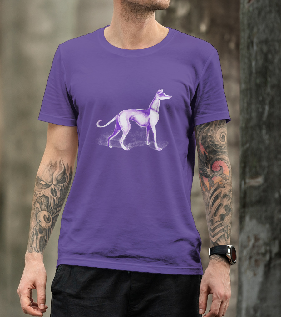 Purple Greyhound Dog Merch T-Shirt
