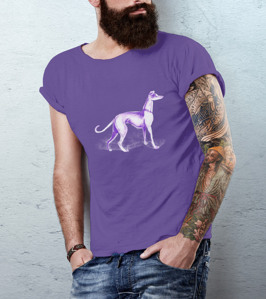 Purple Greyhound Dog Merch T-Shirt