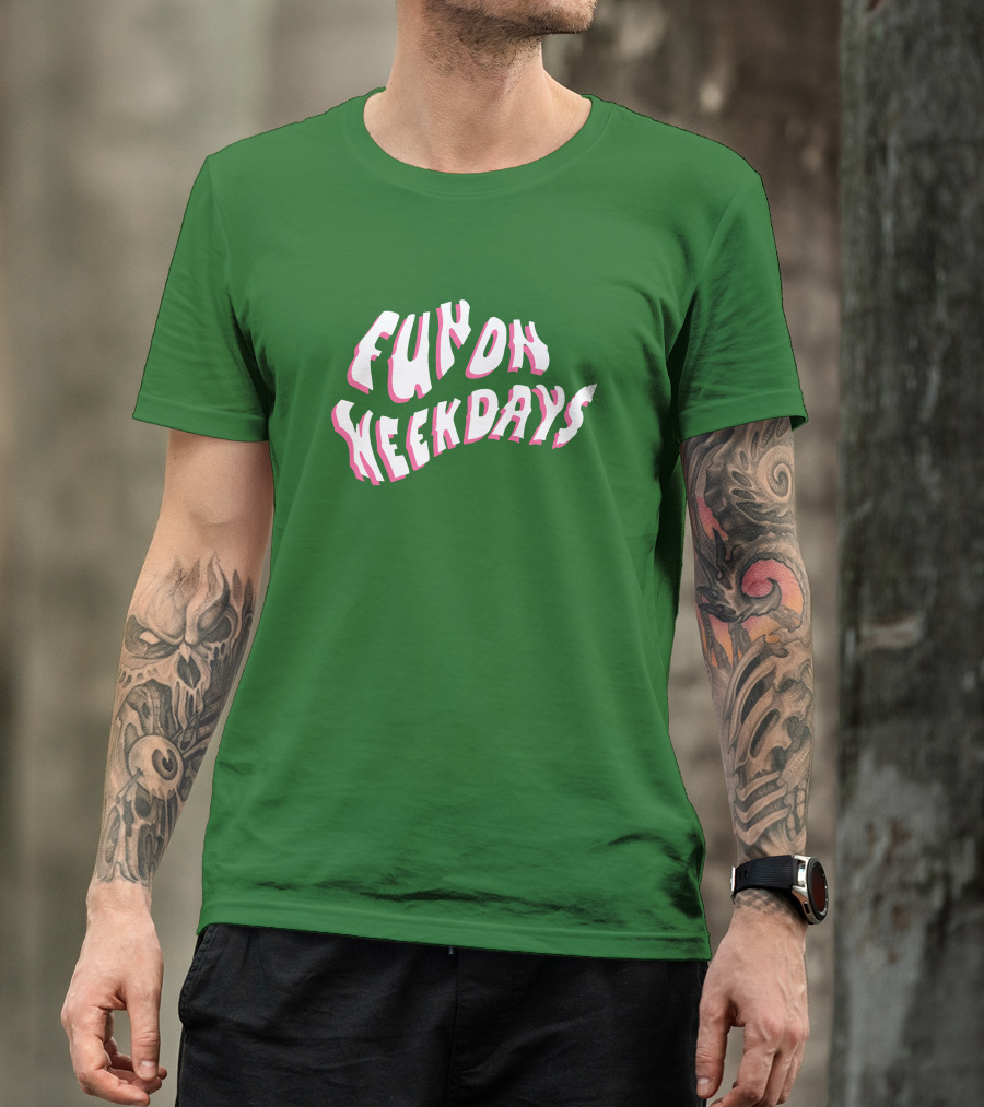 Fun On Weekdays Jenna Palek Merch Bold Green Text T-Shirt